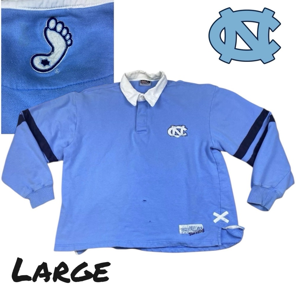 Vintage‎ Rugby Polo Men's LARGE North Carolina Tar Heels Colosseum Long Sleeve